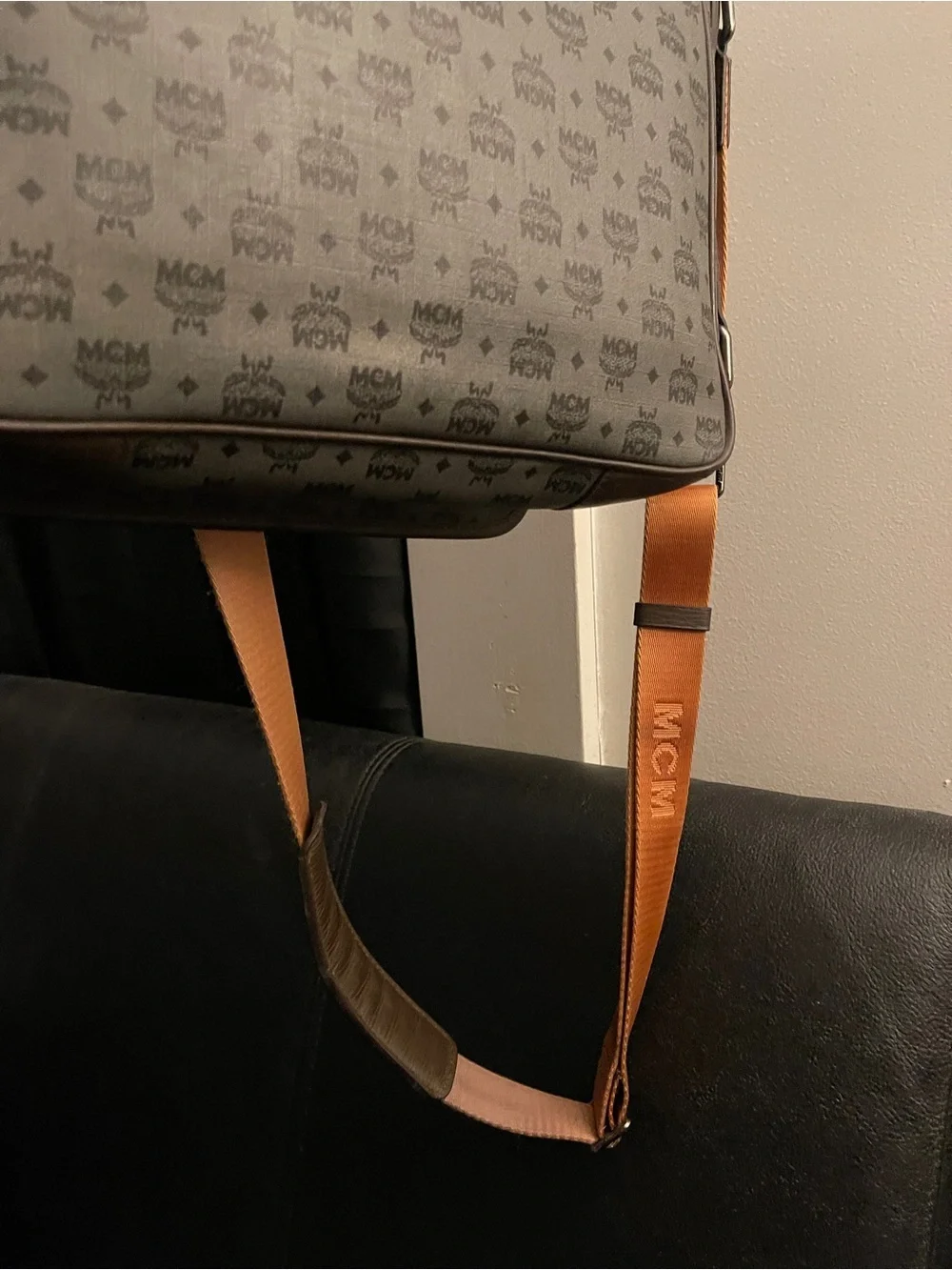 Authentic MCM Visetos Medium Messenger Bag laptop carrier